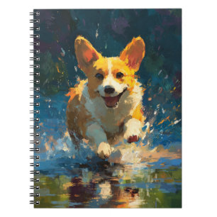 Caderno Espiral Notebook Corgi Adventure Splash