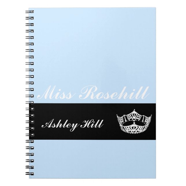 Caderno Espiral Notebook Coroa de Pageantes Personalizado (Frente)
