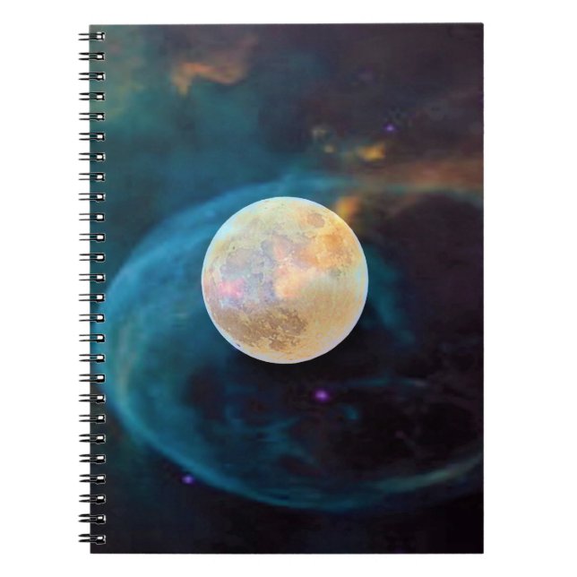 Caderno Espiral Notebook Cosmic Full Moon Spiral (Frente)