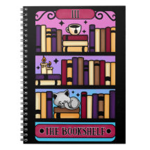Notebook Cozy Reader Bookshelf Tarot