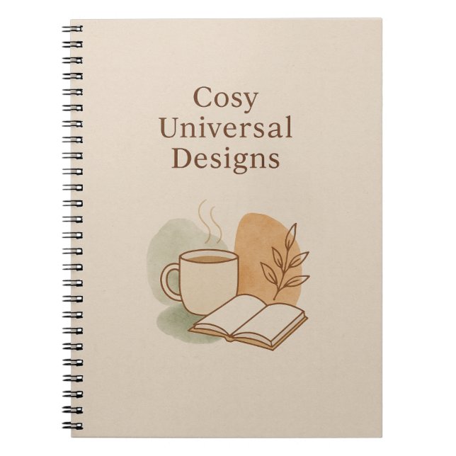 Caderno Espiral Notebook Cozy Universal Designs - Minimalista (Frente)