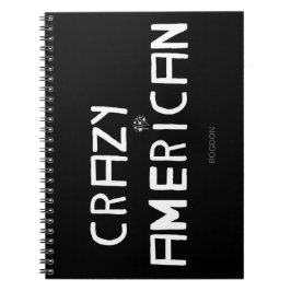 Caderno Espiral Notebook Crazy American School