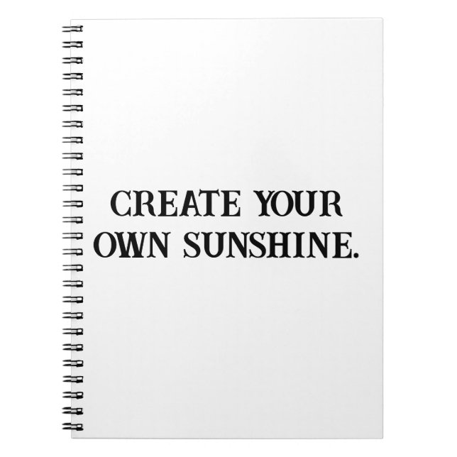 Caderno Espiral Notebook crie de positividade à luz do sol (Frente)