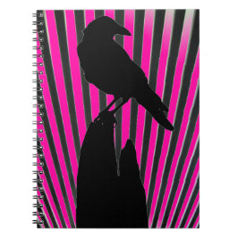 Caderno Espiral Notebook Crow Silhouette