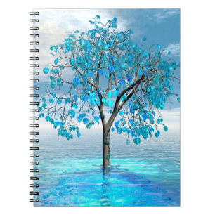Caderno Espiral Notebook Crystal Blue Tree