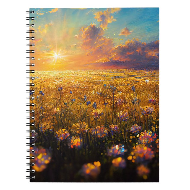 Caderno Espiral Notebook Crystal Fields e Starry Skies (Frente)