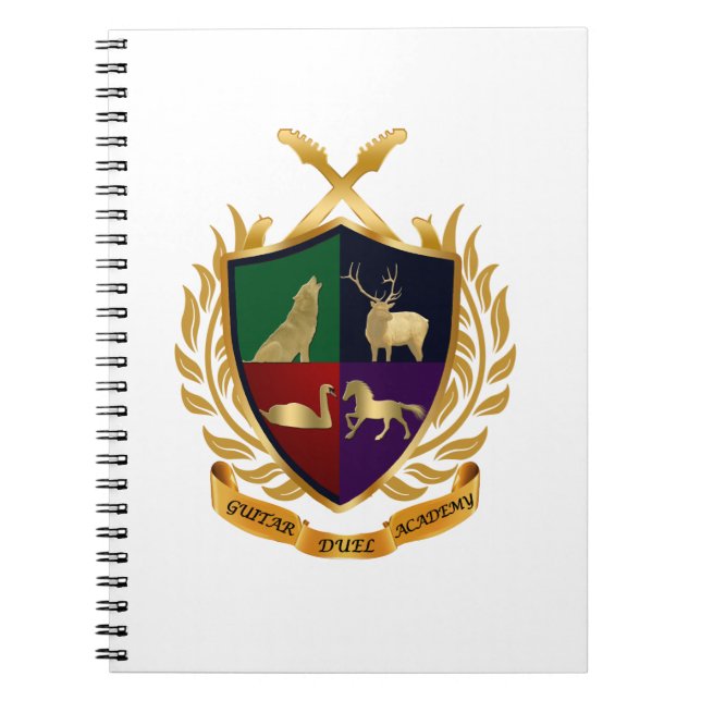 Caderno Espiral Notebook da Academia Guitar Duel (Frente)