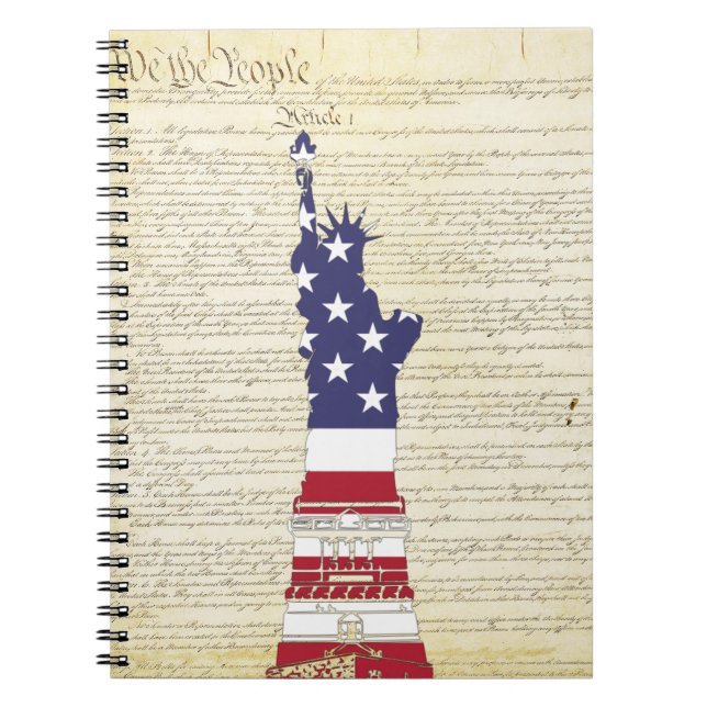 Caderno Espiral Notebook Da Constituição Dos Estados Unidos Da Amé (Frente)