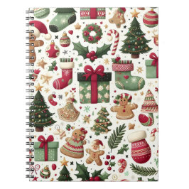Caderno Espiral Notebook da estação de Natal