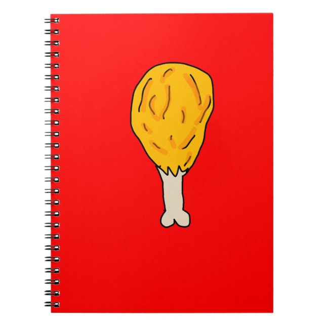 Caderno Espiral notebook da perna de frango (Frente)