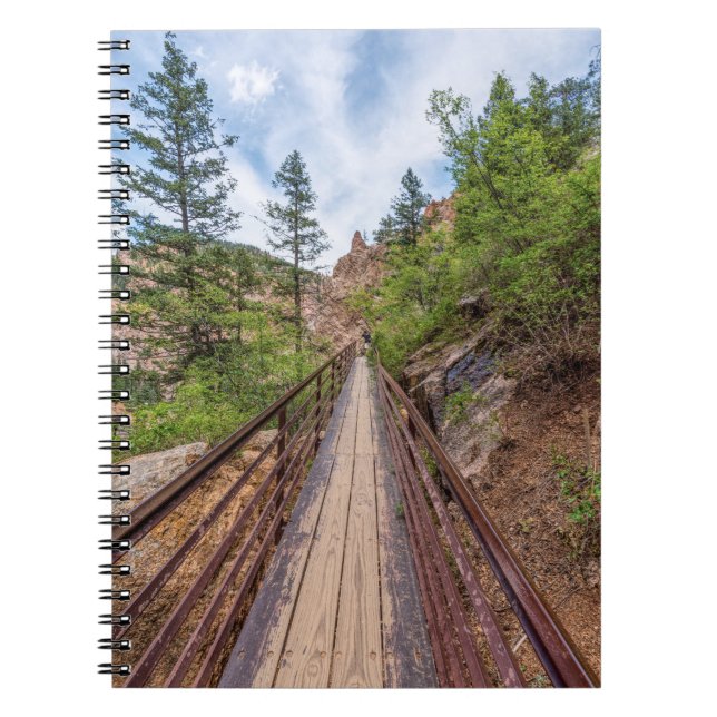 Caderno Espiral Notebook da Ponte Walkway com sete quedas (Frente)