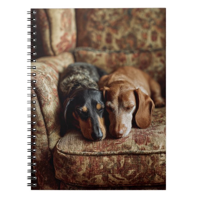 Caderno Espiral Notebook Dachshances Cozy Nap (Frente)