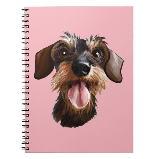 Caderno Espiral Notebook Dachshund Wirehaired (Frente)