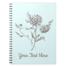 Caderno Espiral Notebook Dahlia Personalizado