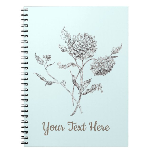 Caderno Espiral Notebook Dahlia Personalizado (Frente)