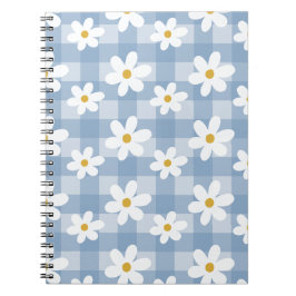 Caderno Espiral Notebook Daisy Days - Gingham Azul