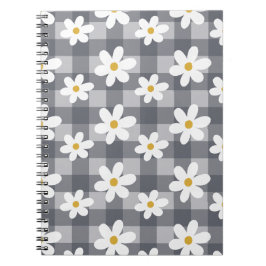 Caderno Espiral Notebook Daisy Days - Gingham Negro