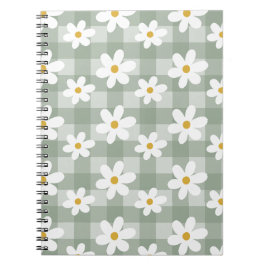 Caderno Espiral Notebook Daisy Days - Gingham Verde