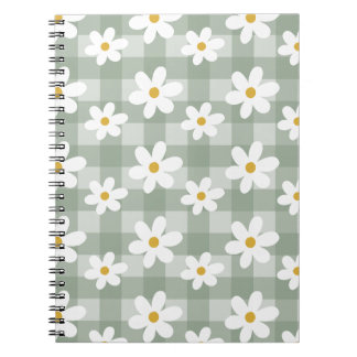 Caderno Espiral Notebook Daisy Days - Gingham Verde