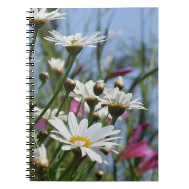 Caderno Espiral Notebook Daisy Flowers (Frente)