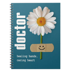 Caderno Espiral Notebook Daisy Gift sorridente para médicos