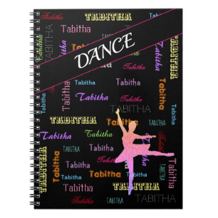 Caderno Espiral Notebook Dance com nome personalizado por toda par
