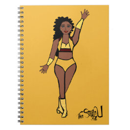 Caderno Espiral Notebook Dancer Dourado / Cereja