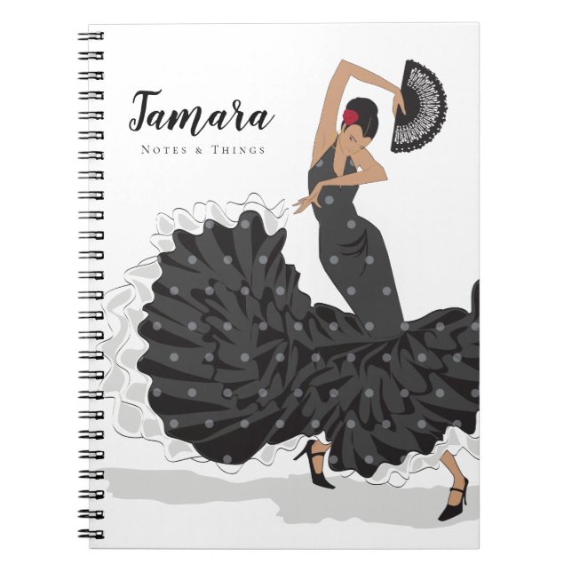Caderno Espiral Notebook Dancer Flamenco personalizável (Frente)