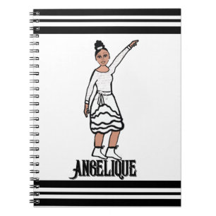 Caderno Espiral Notebook Dancer White Ruffle Fringe #2