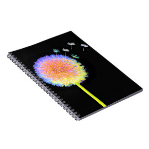 Caderno Espiral  Notebook Dandelion Seeds Neon