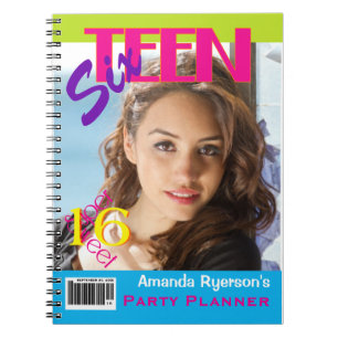 Caderno Espiral Notebook de 16 festas com foto