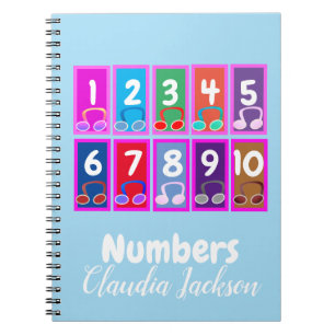Caderno Espiral Notebook de 1 a 10 matemática precoce