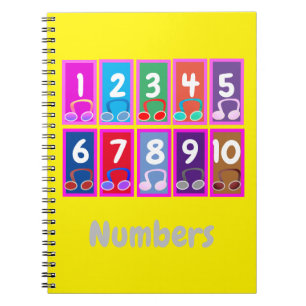 Caderno Espiral Notebook de 1 a 10 matemática precoce