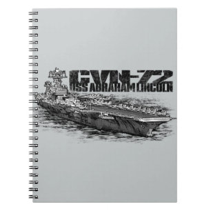 Caderno Espiral Notebook de Abraham Lincoln-72 (80 páginas B)