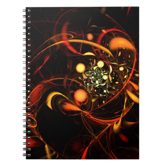 Caderno Espiral Notebook de Abstrato de pulsação (Frente)