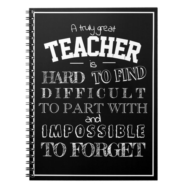 Caderno Espiral Notebook de agradecimento do professor Obrigado pr (Frente)