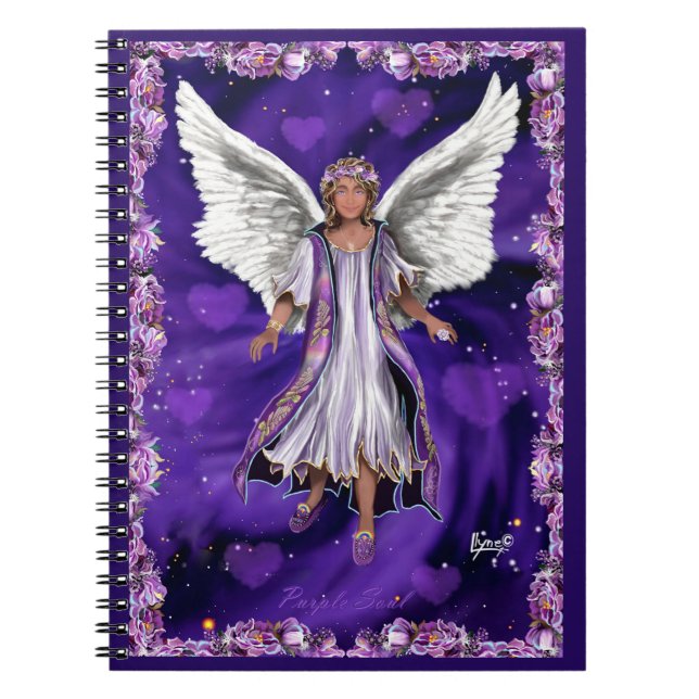 Caderno Espiral Notebook de Alma Roxo (Frente)