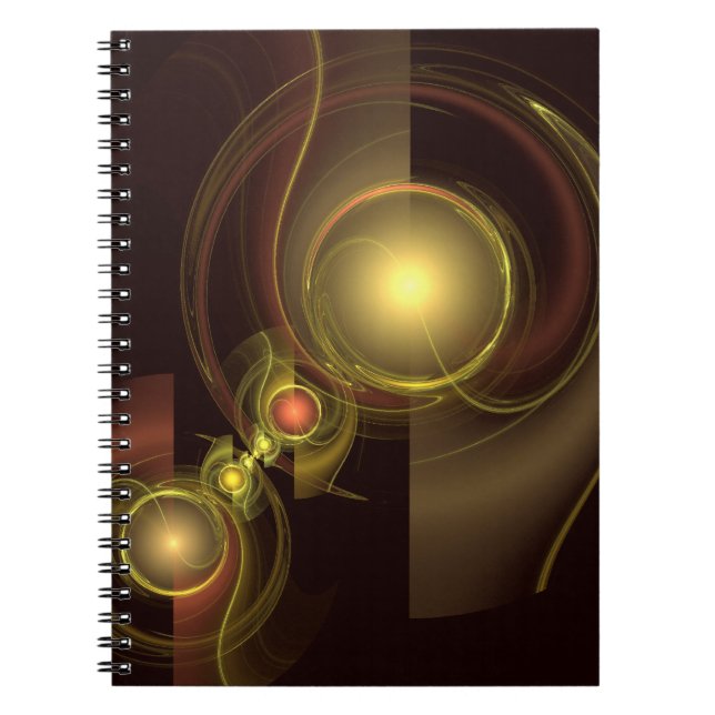Caderno Espiral Notebook de arte Abstrato de conexão íntima (Frente)