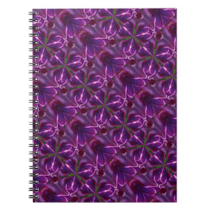 Caderno Espiral Notebook De Arte Abstrato Roxo E Verde