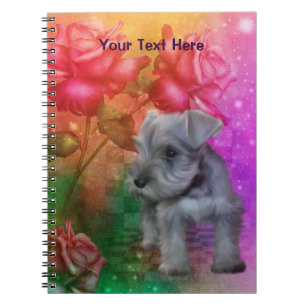 Caderno Espiral Notebook de Arte Canina Fantasia Schnauzer