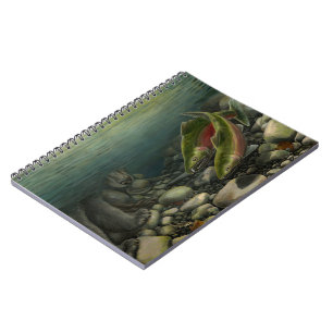 Caderno Espiral Notebook de Arte com Urso Personalizado de Pesca