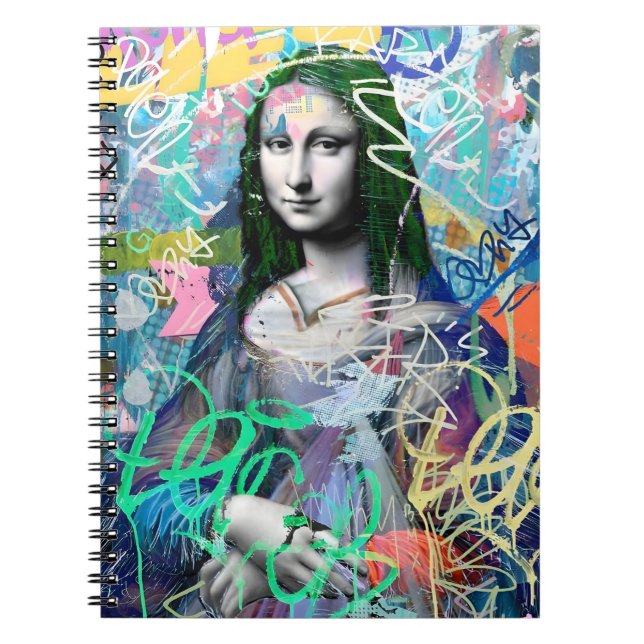Caderno Espiral Notebook de Arte da Rua Lisa do Grafite (Frente)