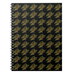 Caderno Espiral Notebook de Arte de Peixes de Salmão Personalizad