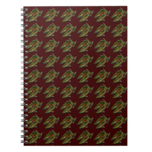 Caderno Espiral Notebook de Arte de Peixes de Salmão Personalizad