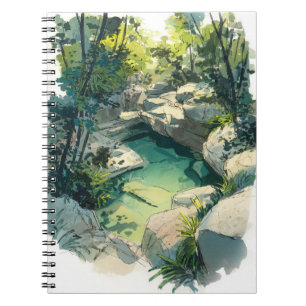 Caderno Espiral Notebook de arte "Escape Art" da Piscina Sunlile R