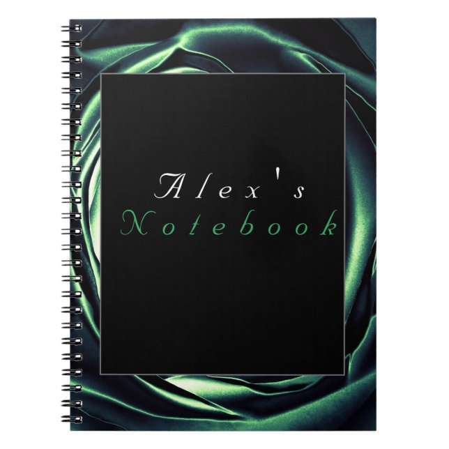 Caderno Espiral Notebook de arte espiral Rosa Design verde (Frente)