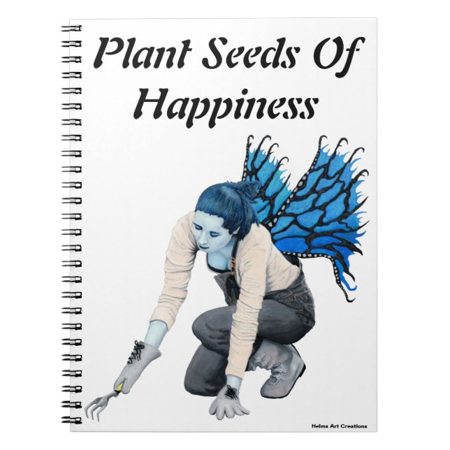 Caderno Espiral Notebook de arte fantasioso para jardinagem de fad (Frente)