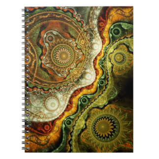 Caderno Espiral Notebook de arte fractal: outono