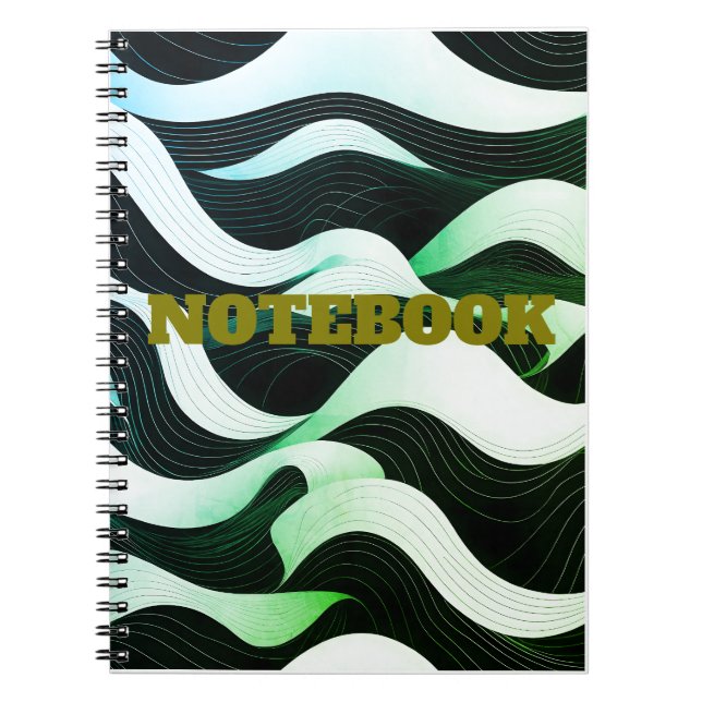 Caderno Espiral Notebook de Arte Moderna Wave (Frente)