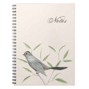 Caderno Espiral Notebook de arte personalizável sobre aves de cin